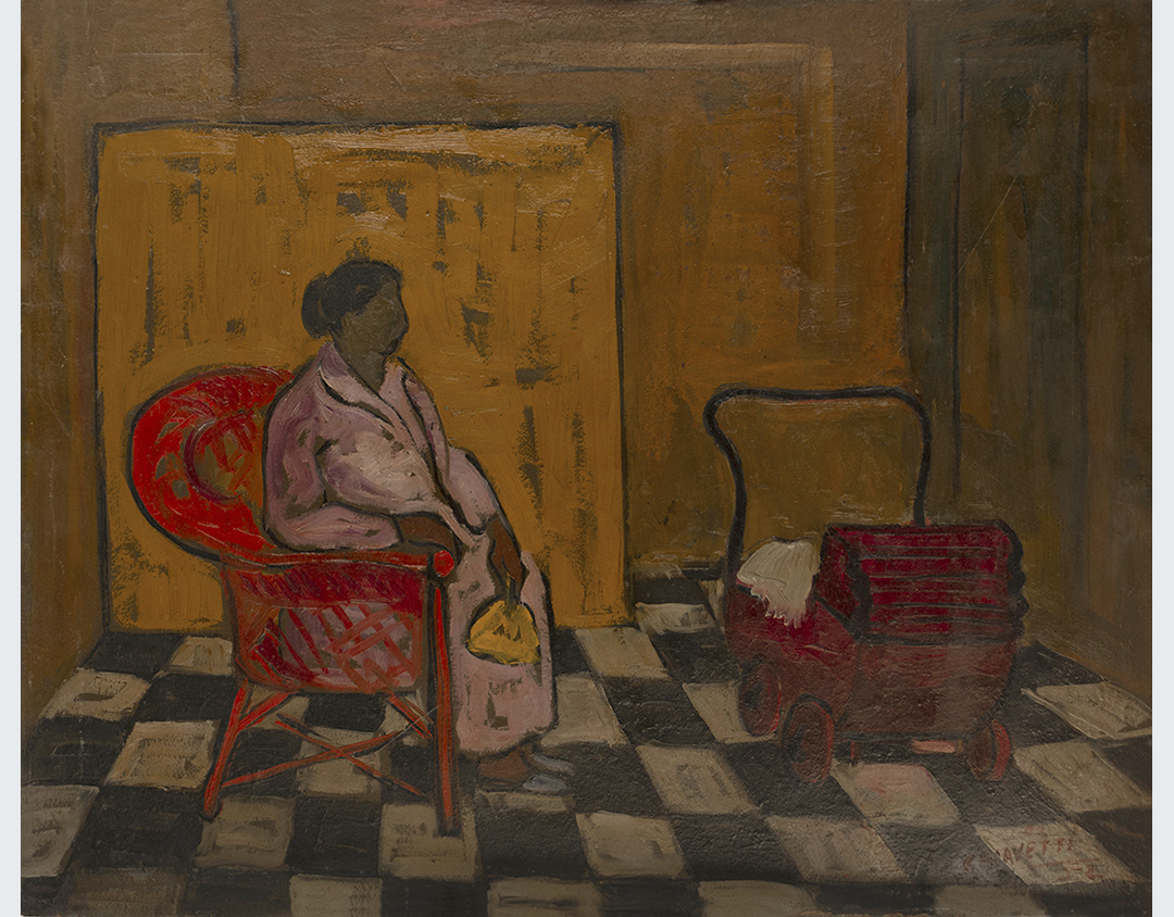 Mujer cuidando al bebe